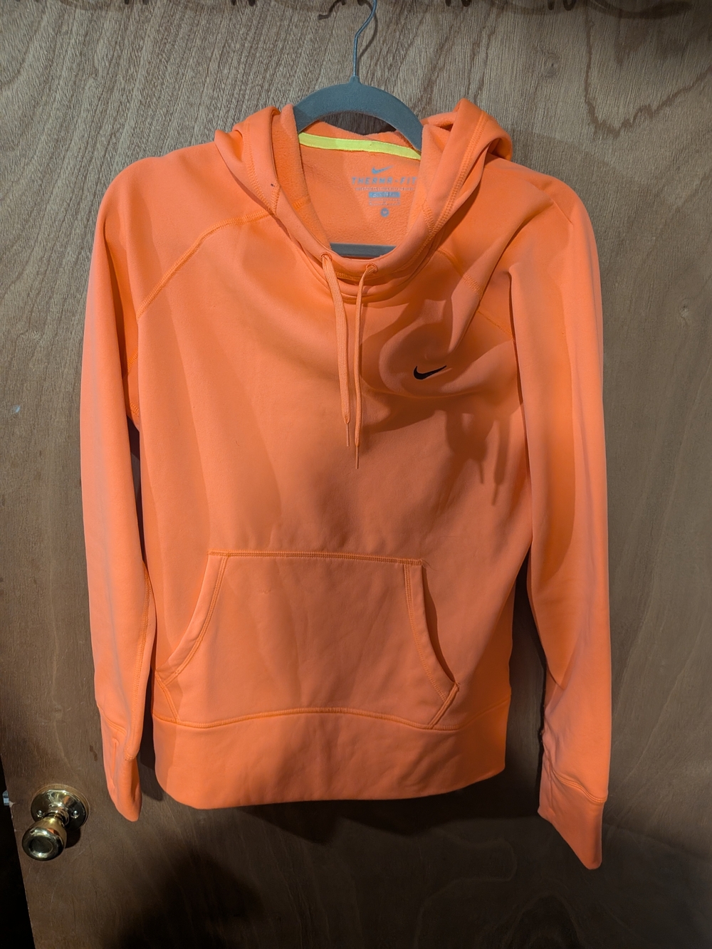 Nike Women's Neon Orange Cowl Hoodie